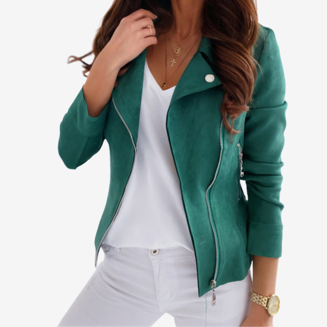 Adora™ Elegante giacca in pelle