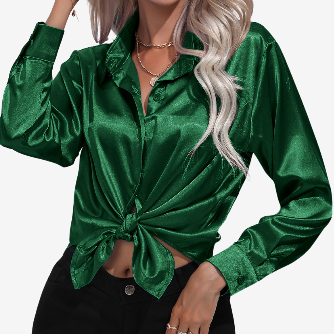 Alvira™ Elegante camicia di seta