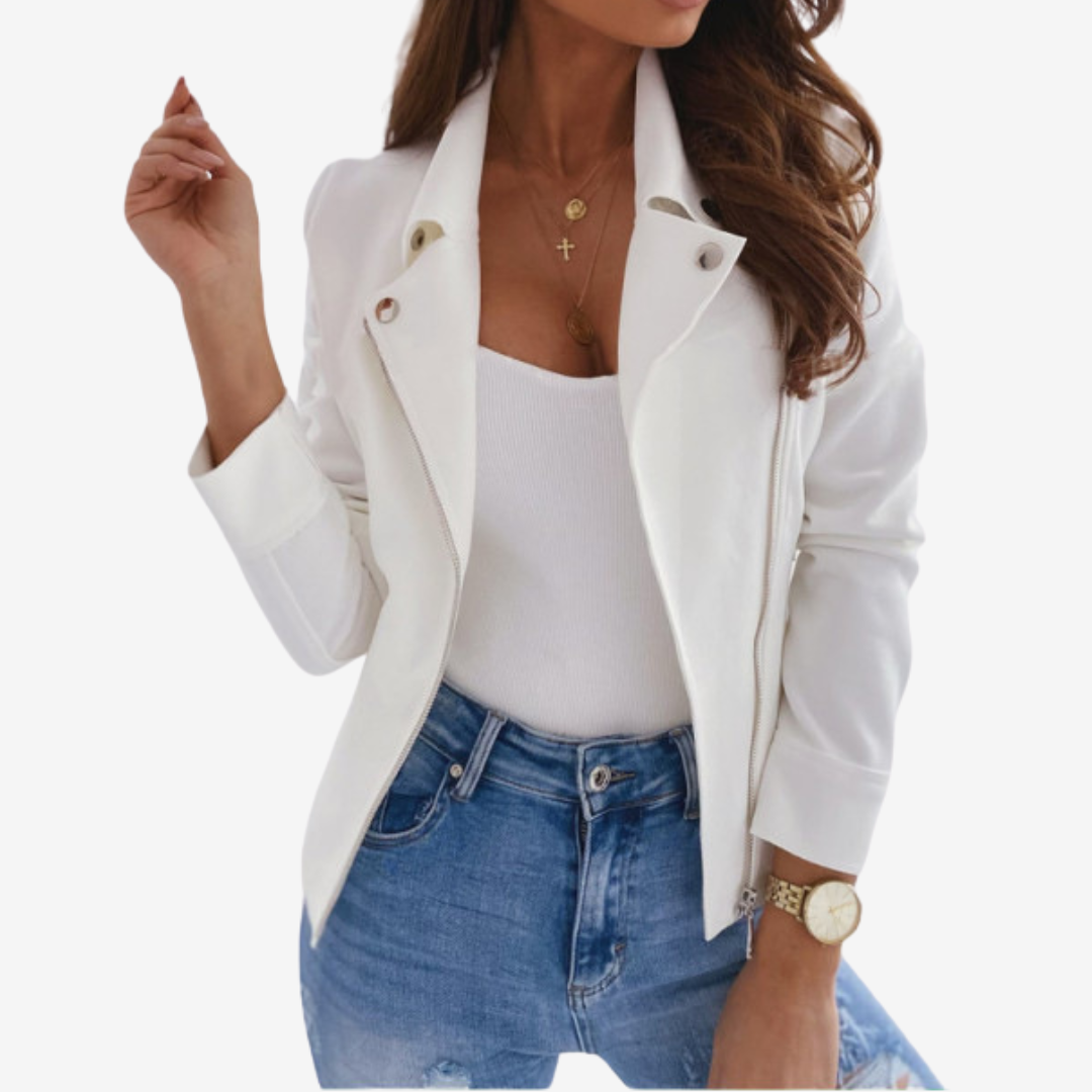 Adora™ Elegante giacca in pelle