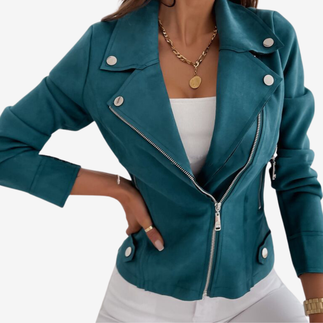 Adora™ Elegante giacca in pelle