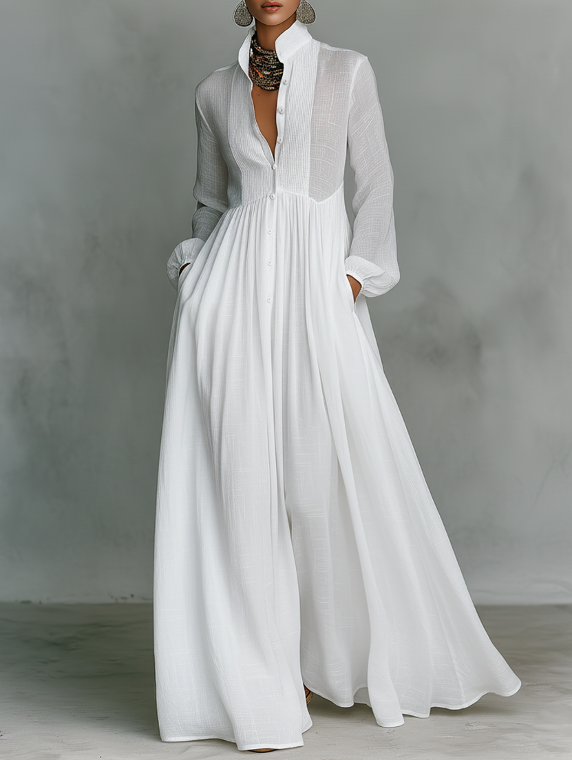 Elisa™ | Abito maxi patchwork elegante.