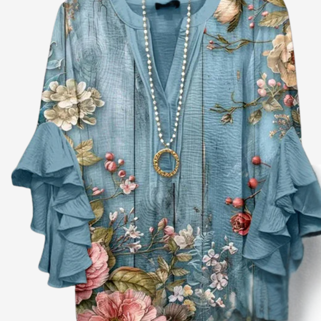 Roselina™ Abito lungo bohémien con volant