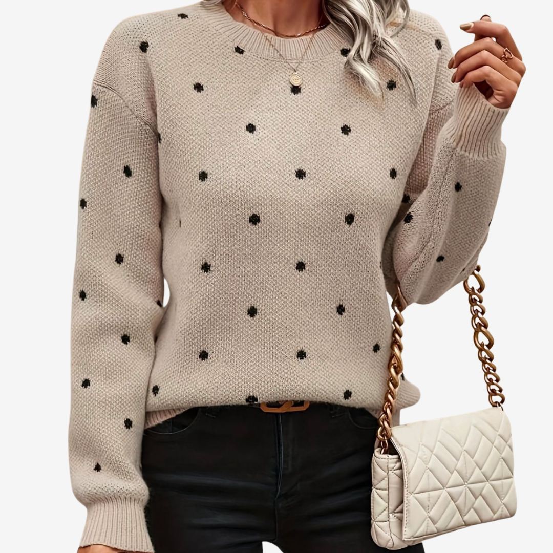 Aveline™ Elegante maglione a pois