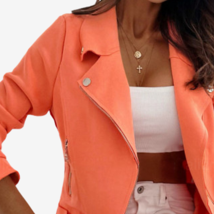 Adora™ Elegante giacca in pelle