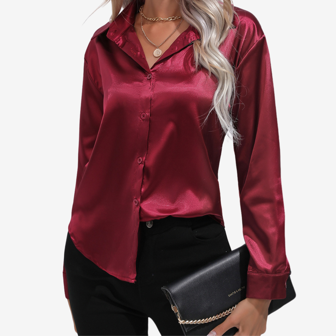 Alvira™ Elegante camicia di seta