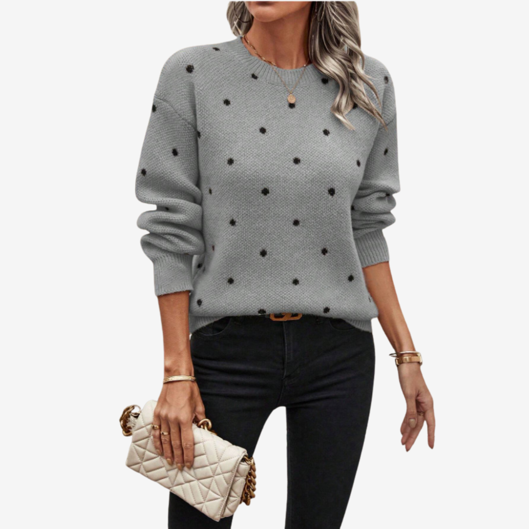 Aveline™ Elegante maglione a pois