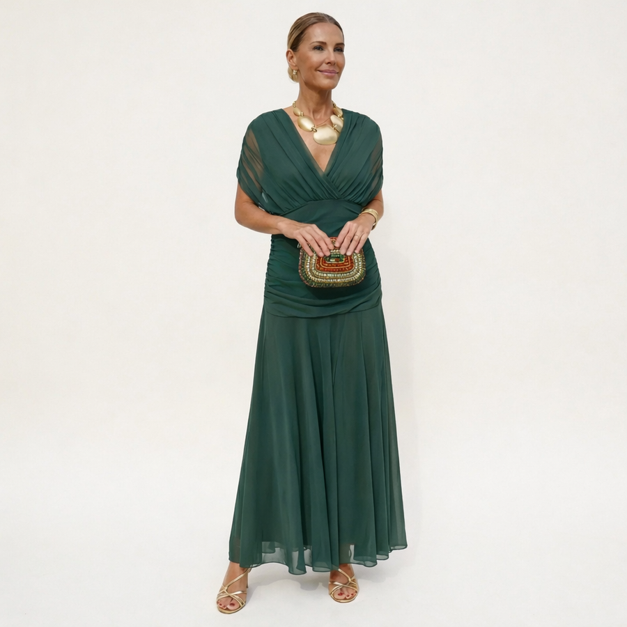 Velora™ | Abito lungo a fiori con scollo a V