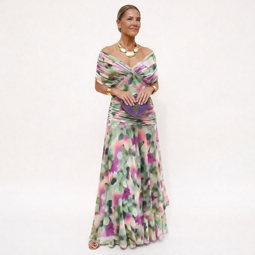 Velora™ | Abito lungo a fiori con scollo a V