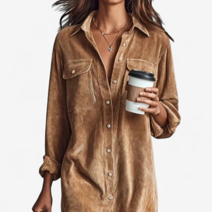 Anastacia™ Abito midi in velluto a coste a gamba larga