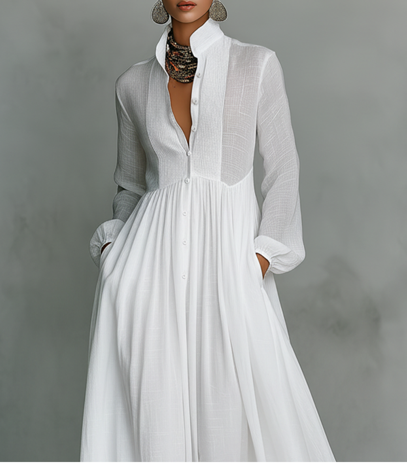 Elisa™ | Abito maxi patchwork elegante.