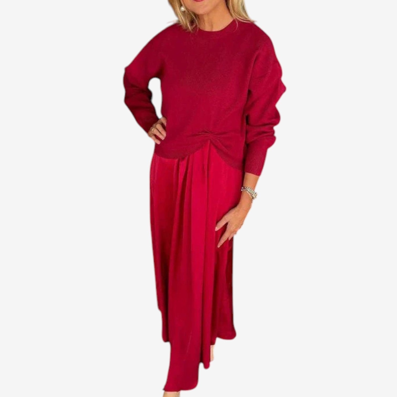 Abito Odette™ in maglia plissettata