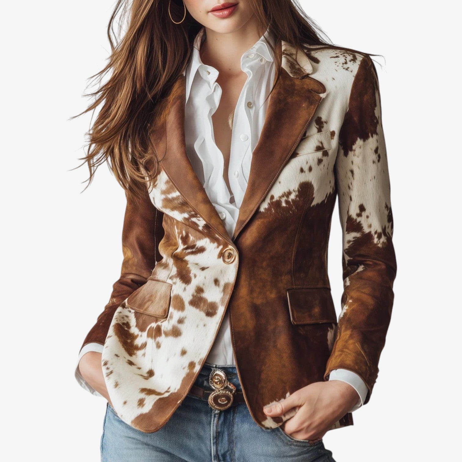 Laine™ Blazer effetto pelle