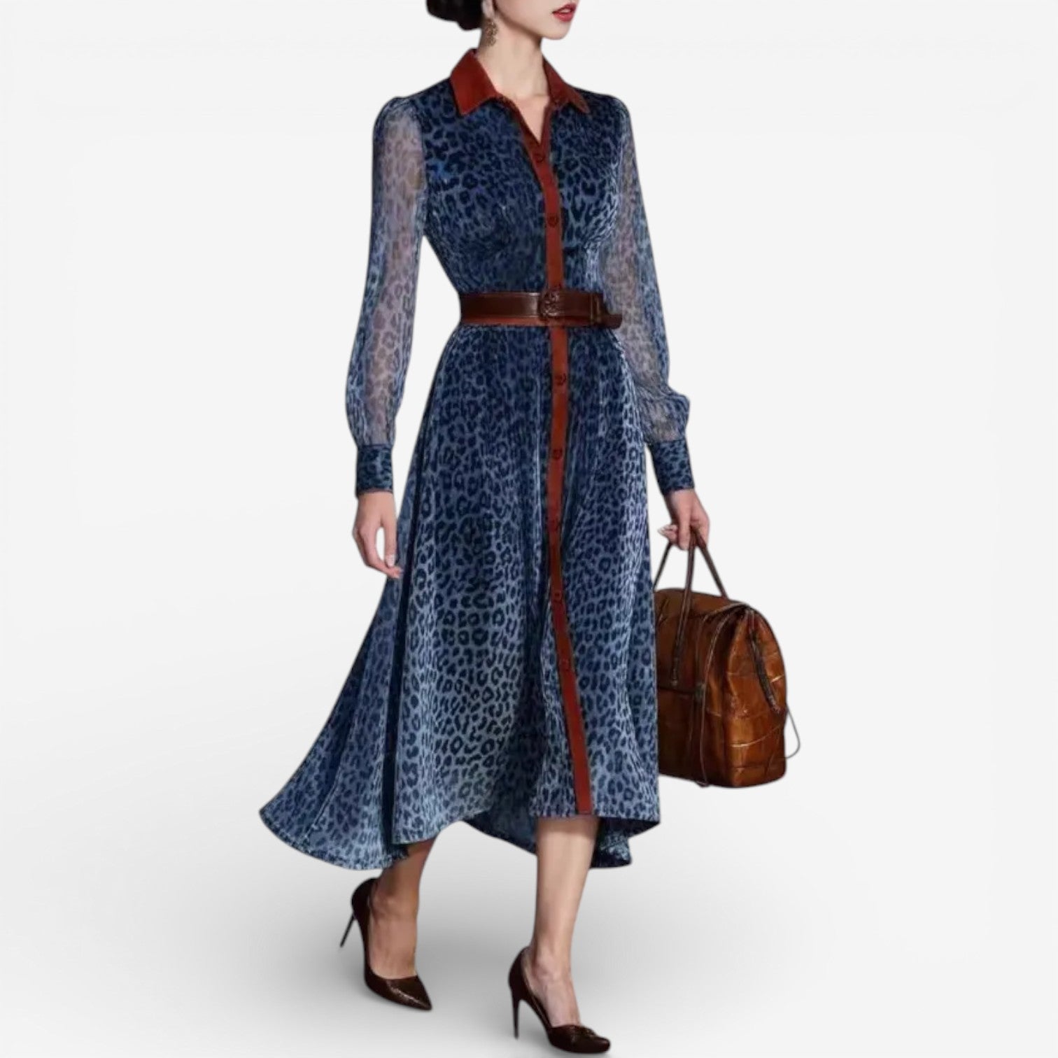Rosemarie™ Abito midi animalier